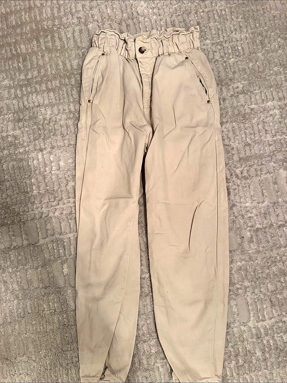 ZARA Cargo Jogger Pants / painter pants in Beige EU 36 Like New